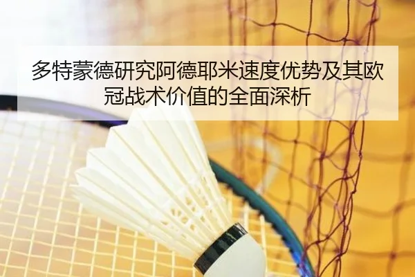 多特蒙德研究阿德耶米速度优势及其欧冠战术价值的全面深析